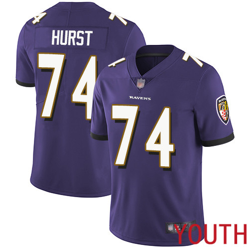 Baltimore Ravens Limited Purple Youth James Hurst Home Jersey NFL Football 74 Vapor Untouchable